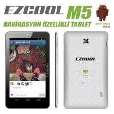 Ezcool M5 1GB 8GB DualCam 7 GPS HD Beyaz Tablet PC