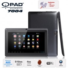 Qpad 7004 Alwinner A23 DualCore 512M 4GB 7" Siyah Tablet PC